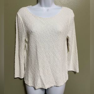 Eileen Fisher Cream Blouse,‎ Size S